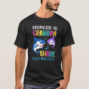 Promoted to Grandpa Shark 2023 First Time Grandpa T-Shirt