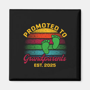 Promoted To Grandparents 2025 New Grandparents Fat Magnet