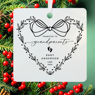 Promoted to Grandparents Christmas Ornament