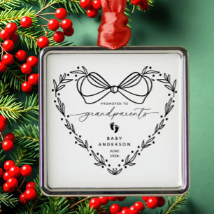 Promoted to Grandparents Christmas Ornament