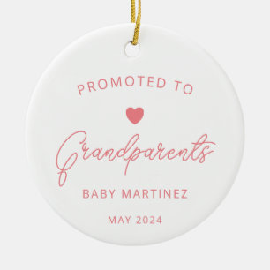 Promoted to Grandparents Pregnancy Announcement Ceramic Tree Decoration