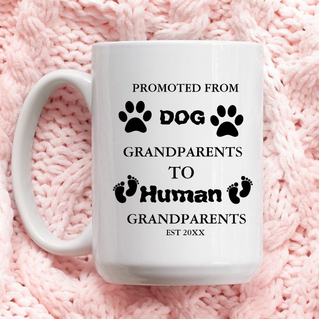 Promoted to grandparents pregnancy announcement coffee mug (Creator Uploaded)