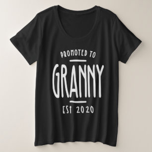 Promoted To Granny Est. 2020 Grandma Gift Plus Size T-Shirt