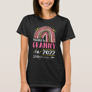Promoted To Granny Est 2022 Rainbow Leopard Mother T-Shirt