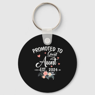 Promoted To Great Aunt Est 2024 Soon To Be Aunt Fl Key Ring