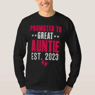 Promoted To Great Auntie 2023 Pregnancy Announceme T-Shirt