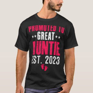 Promoted To Great Auntie 2023 Pregnancy Announceme T-Shirt