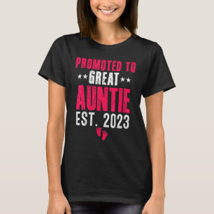 Promoted To Great Auntie 2023 Pregnancy Announceme T-Shirt