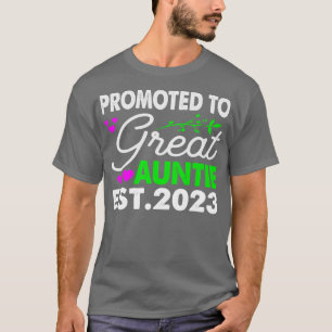 Promoted To Great Auntie Est 2023 Ba  T-Shirt