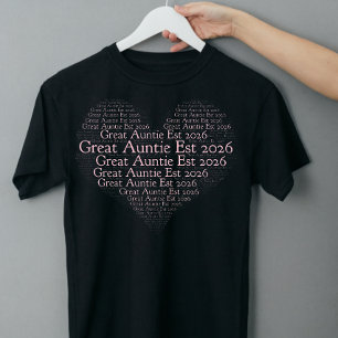 Promoted to Great Auntie Est 2026, Gift for Aunt T-Shirt