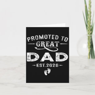 Promoted To Great Dad Est 2026 Pregnancy Announcem Card