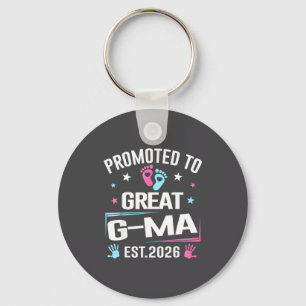 Promoted To Great G-ma Est 2026 Pregnancy Announce Key Ring
