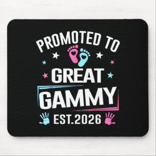 Promoted To Great Gammy Est 2026 Pregnancy Announc Mouse Pad