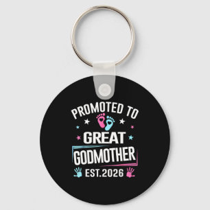 Promoted To Great Godmother Est 2026 Pregnancy Ann Key Ring