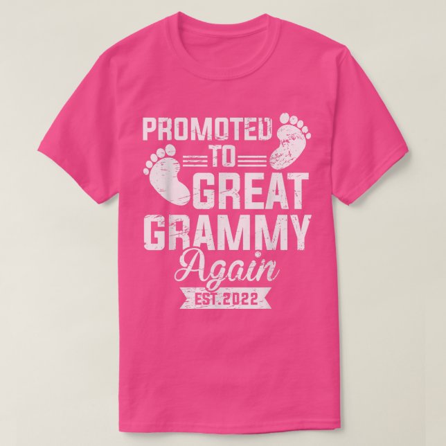 Promoted to Great Grammy Again 2022 1162 T-Shirt (Design Front)