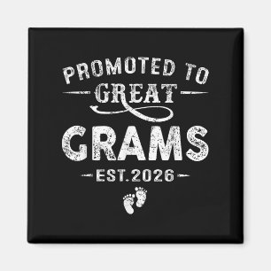 Promoted To Great Grams Est 2026 Pregnancy Announc Magnet