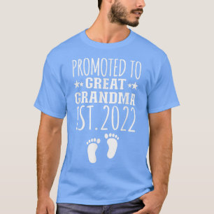Promoted To Great Grandma 2022 First Time Great Gr T-Shirt