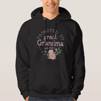 Promoted to Great Grandma Est 2022 First Time Gran Hoodie