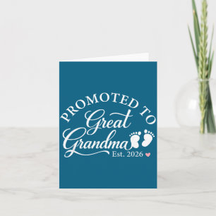 Promoted to great grandma est 2026 mothers day card