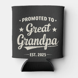 Promoted to Great Grandpa 2025 Family Gift Can Cooler