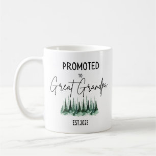 Promoted To Great Grandpa Est 2023, Great grandpa Coffee Mug