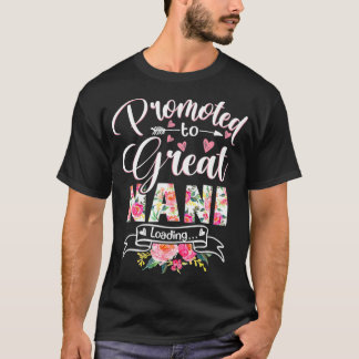 Promoted to Great Nani Est 2022 Floral First Time  T-Shirt