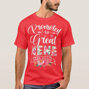Promoted to Great Nene Est 2023 Floral First Time T-Shirt