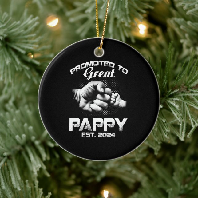 Promoted To Great Pappy Est Ceramic Tree Decoration (Tree)