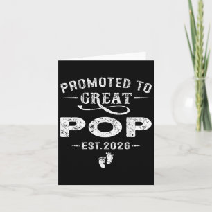 Promoted To Great Pop Est 2026 Pregnancy Announcem Card