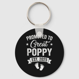 Promoted To Great Poppy Est 2025 Pregnancy Announc Key Ring