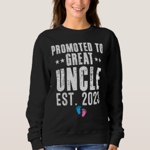 Promoted To Great Uncle 2023 Pregnancy Reveal Pink Sweatshirt