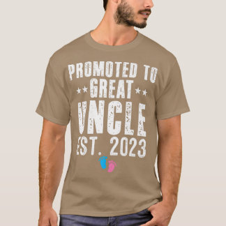 Promoted To Great Uncle 2023 Pregnancy Reveal Pink T-Shirt