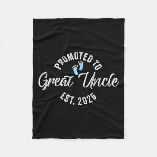 Promoted To Great Uncle 2026 Fleece Blanket