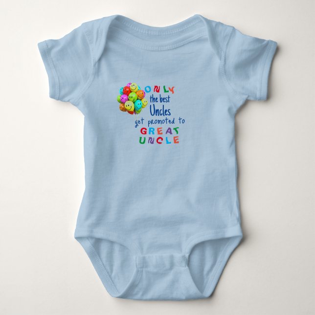 Promoted to Great Uncle Baby’s T-Shirt Baby Bodysuit (Front)