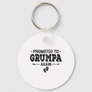Promoted To Grumpa Again Grandparents Byby  Key Ring