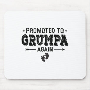 Promoted To Grumpa Again Grandparents Byby Mouse Pad