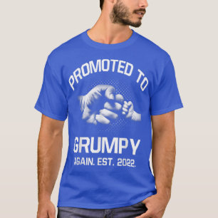 Promoted To Grumpy Again EST 2022 Christmas Father T-Shirt