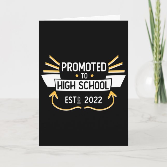Promoted To High School Graduation 2026 Funny Stud Card (Front)