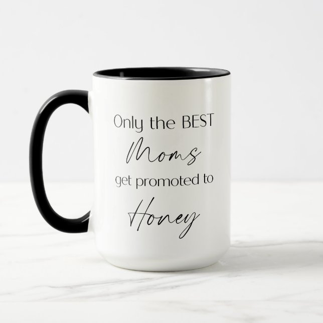 Promoted to Honey | Grandmother Gift | New Grandma Mug (Left)