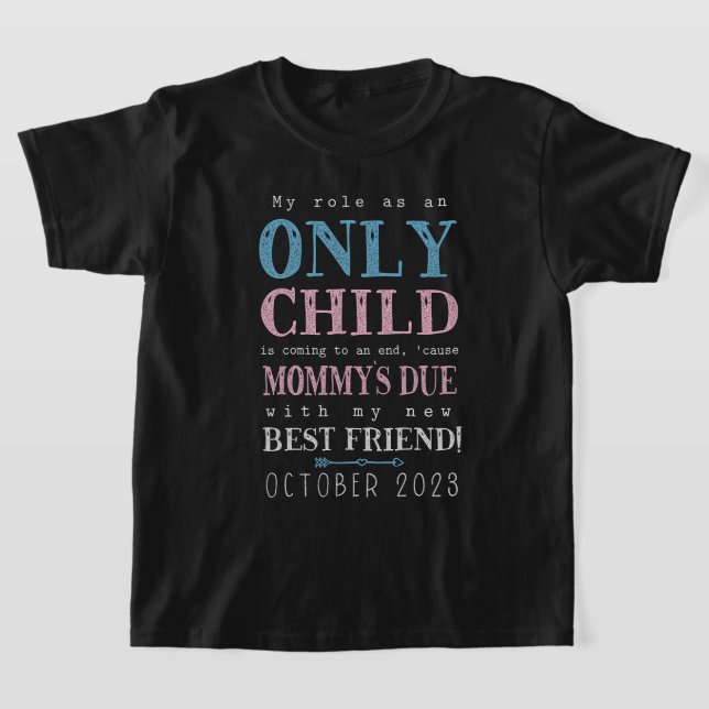 Promoted To Kids Only Child Expiring October 2023 T-Shirt (Laydown)