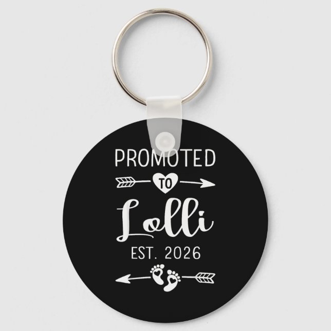 Promoted To Lolli 2026 Lolli Est 2026 Soon To Be L Key Ring (Front)