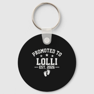 Promoted To Lolli Est 2026 Baby Announcement  Key Ring