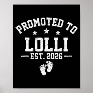 Promoted To Lolli Est 2026 Baby Announcement  Poster
