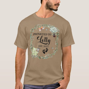 Promoted to Lolly Est 2022 Women Floral First Time T-Shirt
