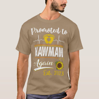 Promoted To Mawmaw Again 2023 Sunflower New Mawmaw T-Shirt