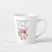 Promoted to Mema Mug – Floral Grandmother Gift