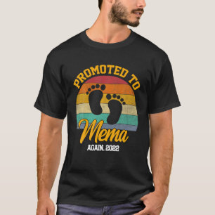 Promoted To Mema Vintage Mother's Day Funny T-Shirt