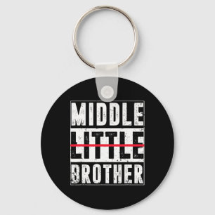 Promoted To Middle Brother Funny New Baby Announce Key Ring