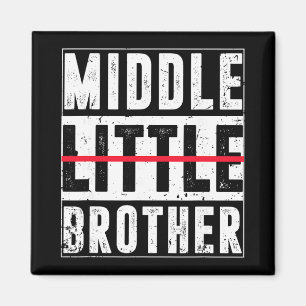 Promoted To Middle Brother Funny New Baby Announce Magnet