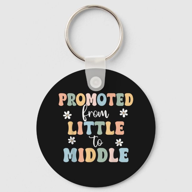 Promoted To Middle Brother Sister Toddler Baby Ann Key Ring (Front)